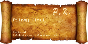Pilnay Kitti névjegykártya